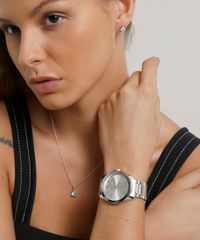 Kit-de-Relogio-Analogico-Lince-Feminino---Brinco---Colar---LRM4569L-KD65S1SX-Prateado-9401084-Prateado_2