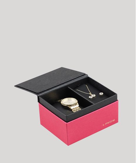 Kit-de-Relogio-Analogico-Lince-Feminino---Brinco---Colar---LRG4519L-KU76S3KX-Dourado-9203200-Dourado_1