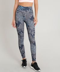 Calca-Legging-Feminina-Esportiva-Ace-Estampada-de-Folhagem-com-Protecao-UV50--Chumbo-9440959-Chumbo_1
