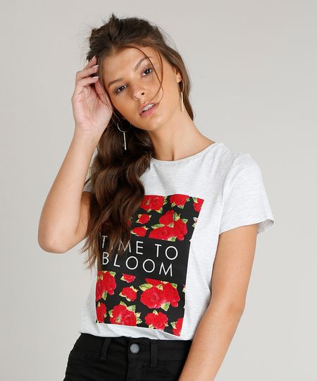 Blusa-Feminina--Time-to-Bloom--Manga-Curta-Decote-Redondo-Cinza-Mescla-Claro-9429366-Cinza_Mescla_Claro_1