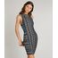 Vestido-Feminino-Curto-em-Jacquard-Sem-Manga-Gola-Alta-Preto-9473784-Preto_1