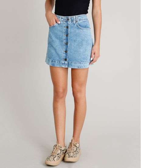Saia-Jeans-Feminina-com-Botoes-Azul-Claro-9463408-Azul_Claro_1