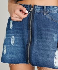 Saia-Jeans-Feminina-Destroyed-com-Ziper-de-Argola-Azul-Escuro-9406098-Azul_Escuro_4