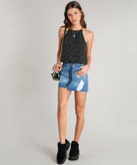 Saia-Jeans-Feminina-Destroyed-com-Ziper-de-Argola-Azul-Medio-9406096-Azul_Medio_3