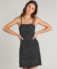 Vestido-Feminino-Curto-Evase-Estampado-de-Poa-Alca-Fina-Preto-9464448-Preto_1