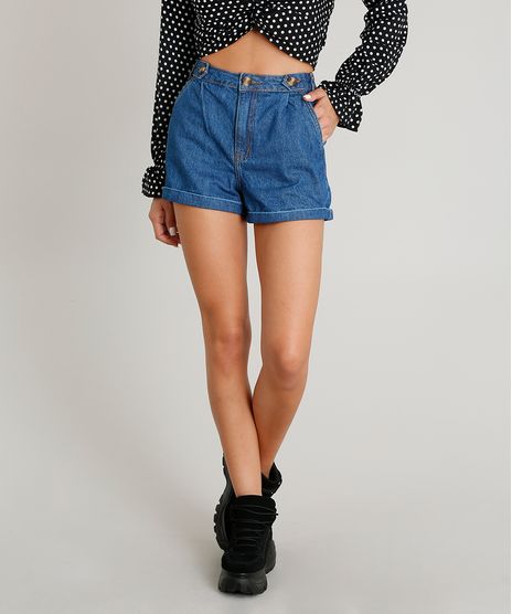 Short-Jeans-Feminino-Mom-com-Martingale-Azul-Medio-9463407-Azul_Medio_1