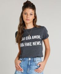 Blusa-Feminina--Era-Fake-News--Manga-Curta-Decote-Redondo-Cinza-Mescla-Escuro-9388565-Cinza_Mescla_Escuro_1