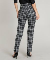 Calca-Feminina-Xadrez-com-Vivo-Lateral-e-Barra-Dobrada-Preta-9361039-Preto_2