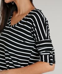 Blusa-Feminina-Listrada-com-Martingale-Manga-Curta-Decote-V-Preta-9453120-Preto_4 Blusa-Feminina-Listrada-com-Martingale-Manga-Curta-Decote-V-Preta-9453120-Preto_4