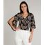 Body-Feminino-Estampado-de-Folhagem-com-No-Manga-Curta-Decote-V-Preto-9413496-Preto_1