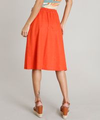 Saia-Feminina-Midi-em-Linho-com-Botoes-Laranja-9417232-Laranja_2