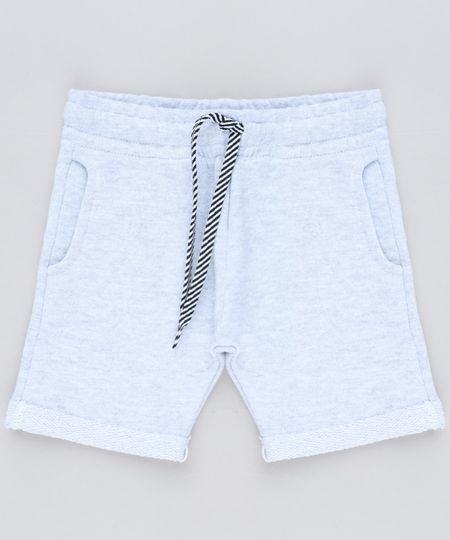 Bermuda-Infantil-em-Moletom-com-Bolsos-Cinza-Mescla-Claro-9262327-Cinza_Mescla_Claro_1