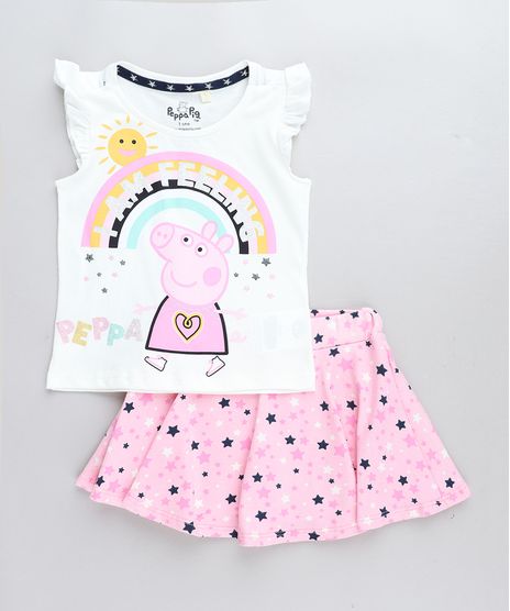 Conjunto-Infantil-Peppa-Pig-de-Regata-Off-White---Short-Saia-Estampado-de-Estrelas-Rosa-9079362-Rosa_1