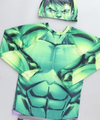 Conjunto-Infantil-Hulk-de-Camiseta-de-Praia---Sunga---Touca-com-Protecao-UV50--Verde-9430865-Verde_3