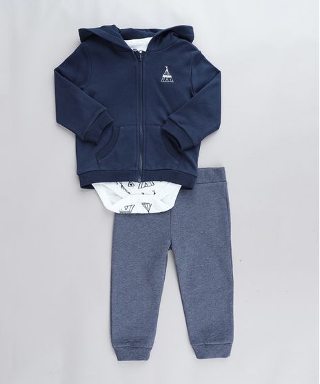 Conjunto-Infantil-de-Body-Estampado-Manga-Curta-Branco---Blusao-Azul-Marinho---Calca-em-Moletom-Azul-9205084-Azul_1
