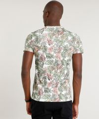 Camiseta-Masculina-Slim-Fit-Estampada-de-Folhagem-Manga-Curta-Gola-Careca-Branca-1-9391415-Branco_1_2