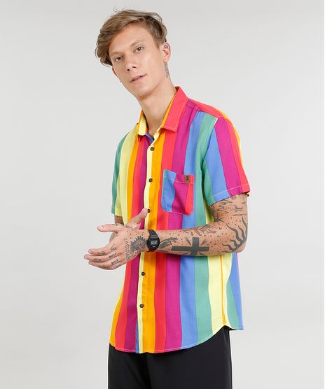 Camisa-Masculina-Carnaval-Arco-Iris-com-Bolso-Manga-Curta-Multicor-9455018-Multicor_1