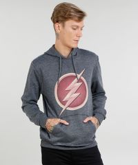 Blusao-Masculino-The-Flash-em-Moletom-com-Capuz-Cinza-Mescla-Escuro-8829280-Cinza_Mescla_Escuro_1
