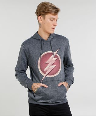 Blusao-Masculino-The-Flash-em-Moletom-com-Capuz-Cinza-Mescla-Escuro-8829280-Cinza_Mescla_Escuro_1