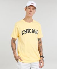 Camiseta-Masculina--Chicago--Manga-Curta-Gola-Careca-Amarela-9307567-Amarelo_1