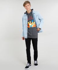 Blusao-Masculino-Os-Simpsons-em-Moletom-com-Capuz-Cinza-Mescla-Escuro-9340171-Cinza_Mescla_Escuro_3