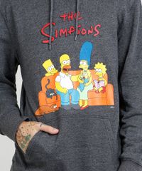 Blusao-Masculino-Os-Simpsons-em-Moletom-com-Capuz-Cinza-Mescla-Escuro-9340171-Cinza_Mescla_Escuro_4
