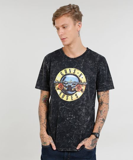 Camiseta-Masculina-Guns-N--Roses-Manga-Curta-Gola-Careca-Preta-9468149-Preto_1