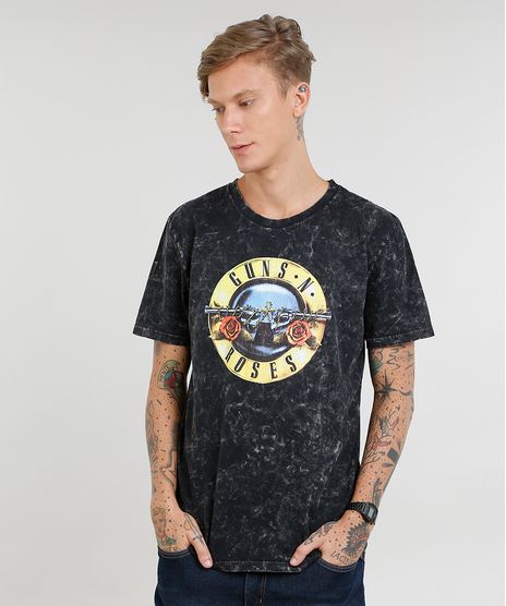 Camiseta-Masculina-Guns-N--Roses-Manga-Curta-Gola-Careca-Preta-9468149-Preto_1