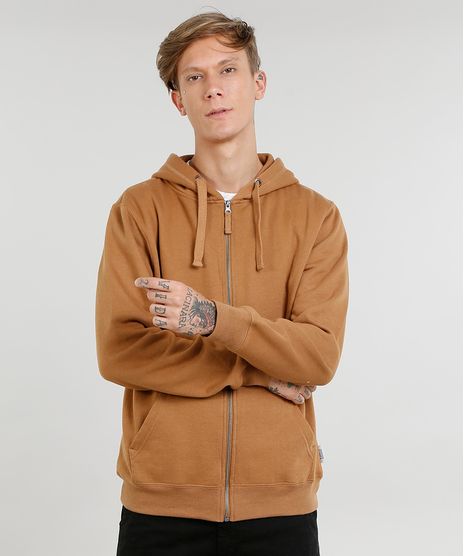 Blusao-Masculino-Basico-em-Moletom-com-Capuz-Manga-Longa-Caramelo-8463518-Caramelo_1