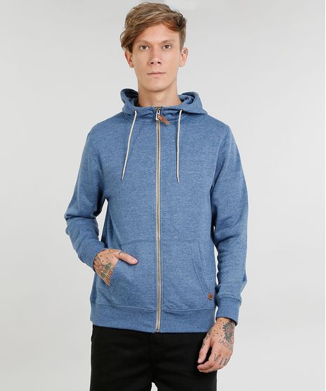 Blusao-Masculino-Basico-Mescla-em-Moletom-com-Capuz-Azul-9349276-Azul_1