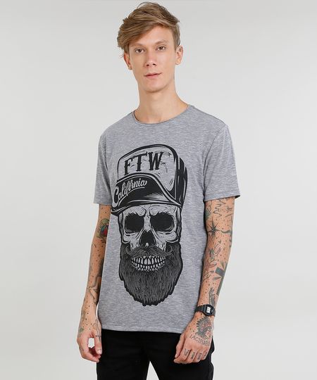 Camiseta-Masculina-Caveira-Manga-Curta-Gola-Careca-Cinza-Mescla-9447030-Cinza_Mescla_1