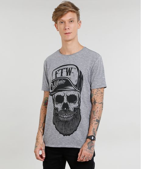 Camiseta-Masculina-Caveira-Manga-Curta-Gola-Careca-Cinza-Mescla-9447030-Cinza_Mescla_1