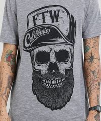 Camiseta-Masculina-Caveira-Manga-Curta-Gola-Careca-Cinza-Mescla-9447030-Cinza_Mescla_4