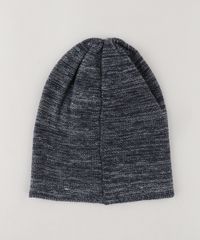 Gorro-Masculino-em-Trico-Mescla-Azul-Marinho-8903243-Azul_Marinho_2
