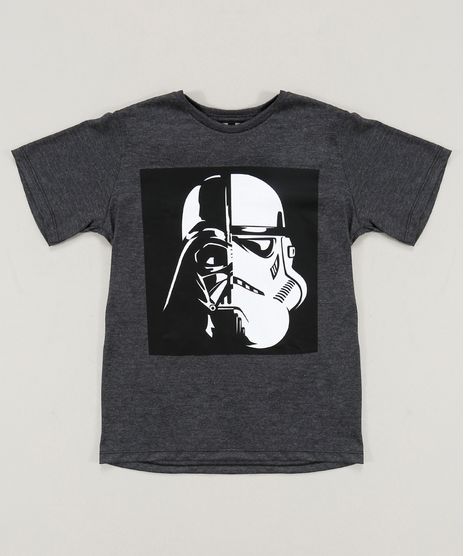 Camiseta-Infantil-Darth-Vader-Stormtrooper-Star-Wars-Manga-Curta-Gola-Careca-Cinza-Mescla-Escuro-9430600-Cinza_Mescla_Escuro_1