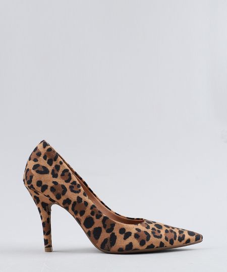 scarpin animal print vizzano