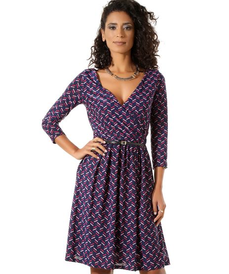 Vestido-Estampado-com-Cinto-Azul-Marinho-8410856-Azul_Marinho_1