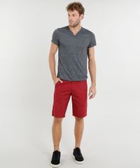 Bermuda-Masculina-Reta-Estampada-Mini-Print-com-Bolsos-Vermelha-9116111-Vermelho_3