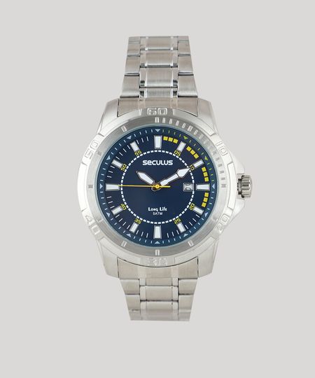 Relógio Analógico Seculus Masculino - 20746GPSVSA2 Prateado - Único Menor preço em Relógio Analógico Seculus Masculino - 20746GPSVSA2 Prateado - Único