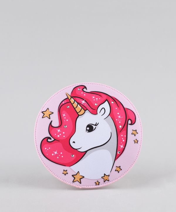 Bolsa Infantil Redonda de Unicórnio Rosa Claro Único