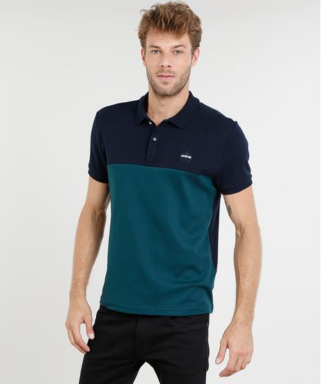 Polo-Masculina-com-Recorte-e-Bordado-Manga-Curta-Azul-Marinho-9445559-Azul_Marinho_1
