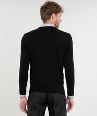Sueter-Masculino-Basico-em-Trico-Gola-V-Preto-9345315-Preto_2