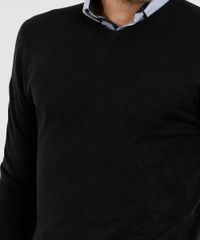 Sueter-Masculino-Basico-em-Trico-Gola-V-Preto-9345315-Preto_4