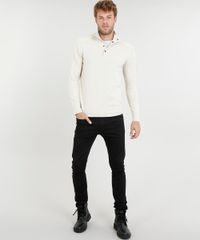Sueter-Masculino-em-Trico-com-Botoes-Manga-Longa-Bege-Claro-8850256-Bege_Claro_3