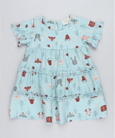 Vestido-Infantil-Estampado-de-Bichos-com-Recortes-Manga-Curta-Verde-Claro-9416797-Verde_Claro_1