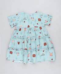Vestido-Infantil-Estampado-de-Bichos-com-Recortes-Manga-Curta-Verde-Claro-9416797-Verde_Claro_2