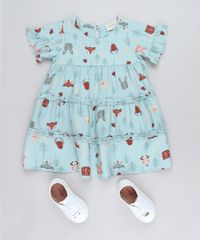 Vestido-Infantil-Estampado-de-Bichos-com-Recortes-Manga-Curta-Verde-Claro-9416797-Verde_Claro_3