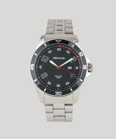 Relógio Analógico Seculus Masculino - 28988G0SVNA1 Prateado - Único Menor preço em Relógio Analógico Seculus Masculino - 28988G0SVNA1 Prateado - Único