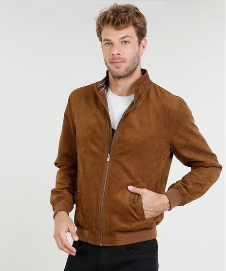 Jaqueta-Bomber-Masculina-em-Suede-Caramelo-9351828-Caramelo_1