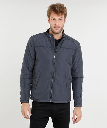 Jaqueta-Masculina-Acolchoada-com-Bolsos-Chumbo-9351825-Chumbo_1 Jaqueta-Masculina-Acolchoada-com-Bolsos-Chumbo-9351825-Chumbo_1